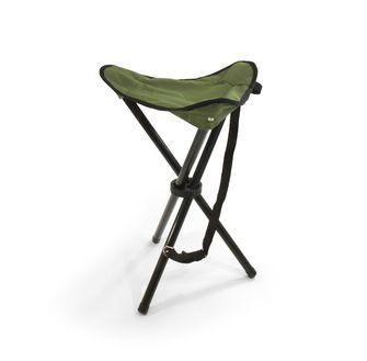 BasicNature Travelchair Stolička na trojnožke zelená oceľ