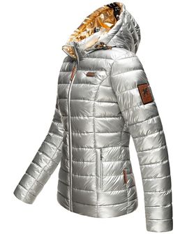 Navahoo Aurelianaa dámska zimná bunda s kapucňou, strieborná