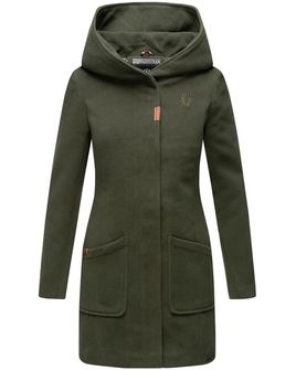 Marikoo MAIKOO Dámsky zimný kabát s kapucňou, zelená