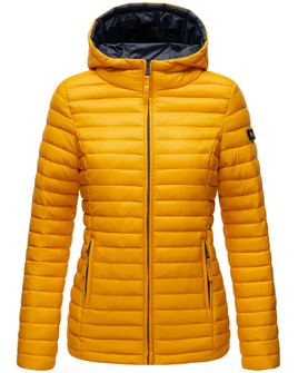 Marikoo ASRAA Dámska prechodná bunda s kapucňou, žltá
