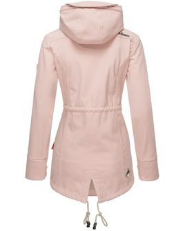 Marikoo ZIMTZICKE dámska zimná softshell bunda s kapucňou, ružová