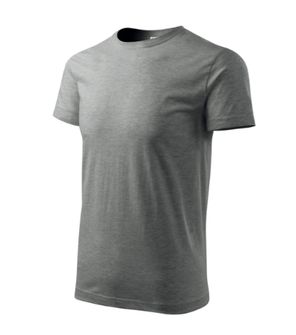 Malfini Basic pánske tričko, tmavosivý melír