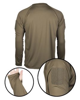 Mil-Tec Taktické rýchloschnúce tričko s dlhým rukávom, olivové