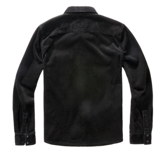 Brandit Corduroy Classic košeľa s dlhými rukávmi, čierna