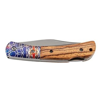 Herbertz vreckový nôž 8,4cm, drevo Zebrano, farebné kovanie