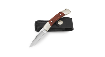 Buck Squire, vreckový nôž s puzdrom, 7 cm, hnedý