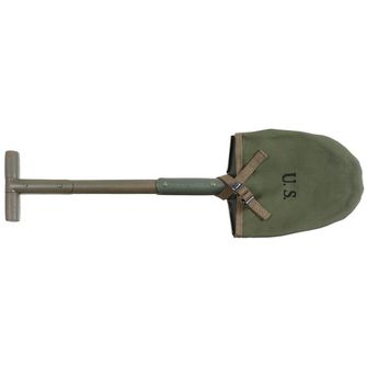 MFH Americká lopatka T-Spade, M10, OD zelená, s plátenným puzdrom