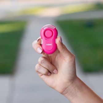 SABRE RED Clip-On LED osobny alarm, 120db, ružový