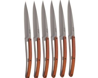 Deejo sada 6 nožov Table šedý titán coralwood