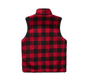 Brandit flísová vesta Teddyfleece, červená/čierna