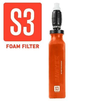 Sawyer filtračná silikónová fľaša na vodu, oranžová