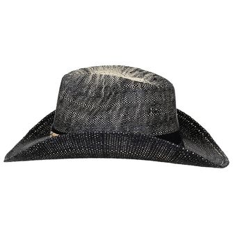 Fox Outdoor Slamený klobúk Texas s klobúkovou páskou, čierno-hnedý