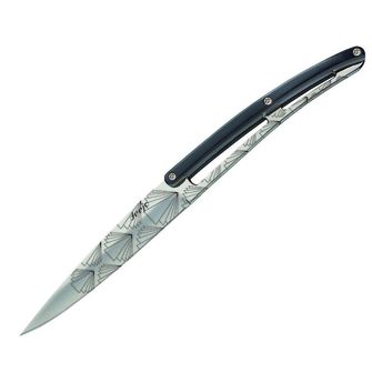 Deejo sada 6 nožov lesklá čepeľ rukoväť čierny ABS design Art Deco