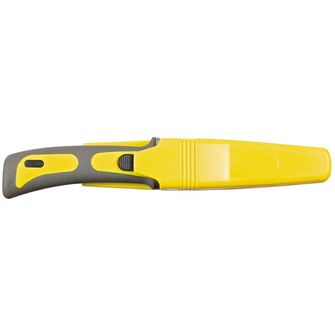 Fox Outdoor Potápačský nôž, žlto-čierny, gumová rukoväť, s puzdrom