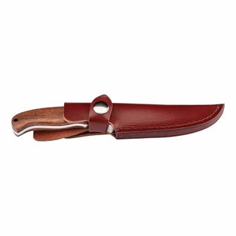 Herbertz všestranný nôž na opasok 9 cm, damašek, drevo Cocobolo, kožené puzdro