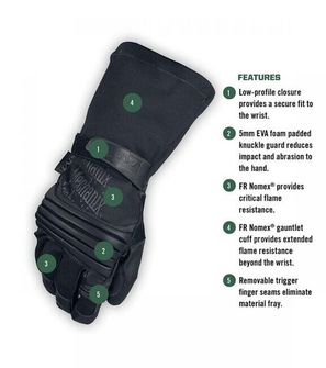 Mechanix Azimuth taktické ochranné rukavice, čierne