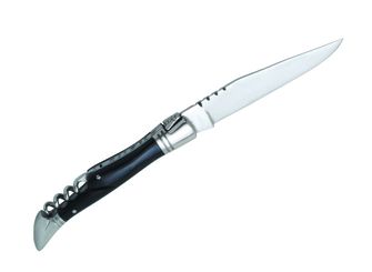 Laguiole DUB041 vreckový nôž, čepeľ 11cm, oceľ 440, rukoväť čierna rohovina