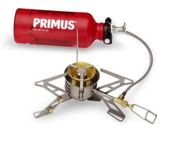 PRIMUS varič OmniFuel II spolu s fľašou na palivo a puzdrom