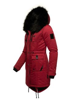 Navahoo LULUNA PRINCESS dámska zimná bunda s kapucňou, blood red