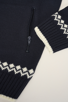 Brandit sveter Norwegian so zapínaním na zips, námornícka modrá