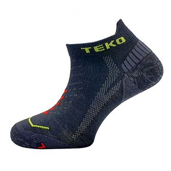 TEKO Nízke ultraľahké bežecké MERINO ponožky eco RUN 1.0 ULTRA, čierne
