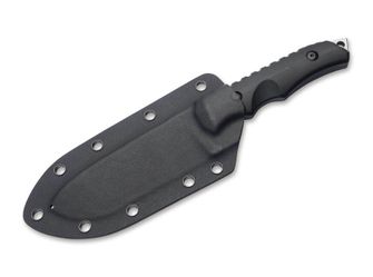 Böker Hermod 2.0 vonkajší nôž s puzdrom, 10,6cm, čierny