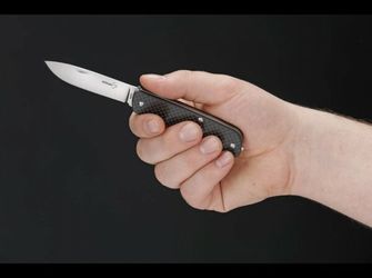 Böker Plus Tech Tool Carbon 1 vreckový nôž 7,1 cm, čierna, G10, uhlíkové vlákno