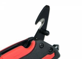 Böker Plus Savior 1 záchranársky nôž 8,4 cm, čierno-červená, plast, guma, puzdro nylon
