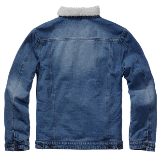 Brandit Sherpa denim bunda s kožušinou, modrá