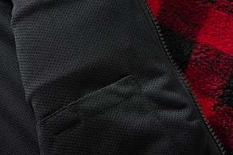 Brandit flísová bunda Teddyfleece, červená/čierna