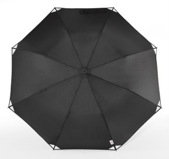EuroSchirm teleScope handsfree UV Teleskopický trekingový dáždnik s upevnením na batoh, čierny reflexný