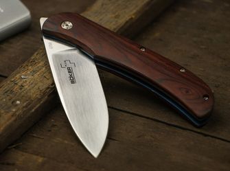 Böker Plus Exskelibur I Cocobolo vreckový nôž 8,9 cm, drevo Cocobolo, titán