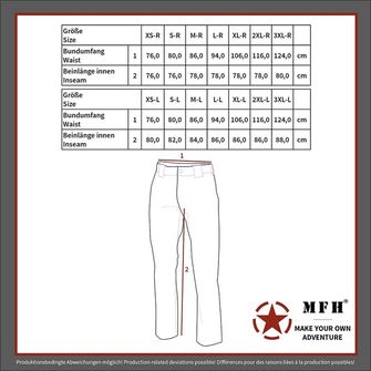 MFH BW poľné nohavice, väčšie veľkosti, čierna