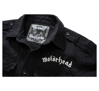 Brandit Motörhead Vintage košeľa s dlhými rukávmi, čierna