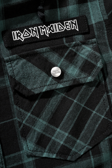 Brandit Iron Maiden košeľa s kapucňou Eddy, čierno zelená
