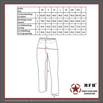 MFH taktické nohavice US Combat BDU so spevneným sedom a kolenami, khaki