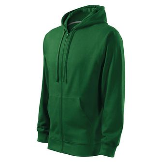 Malfini Trendy zipper pánska mikina, zelená, 300g/m2