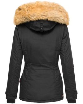 Navahoo Laura dámska zimná bunda s kapucňou, čierna