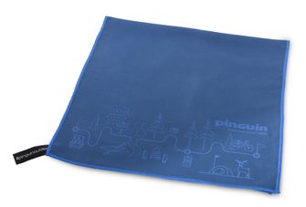 Pinguin uterák Micro towel Map 75 x 150 cm, modrá