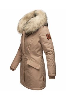 Navahoo Cristal dámska zimná bunda s kapucňou a kožušinou, anthracite