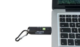BasicNature USB LED kľúčenka čierna