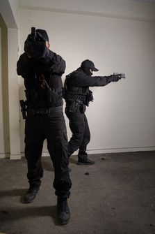 Pentagon Police opasok, čierny, 5cm