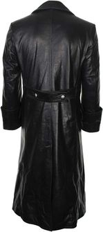 Mil-Tec Čierny kožený kabát