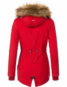 Marikoo Akira dámska zimná bunda s kapucňou, červená