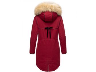 Navahoo Bombii dámska zimná bunda s kožušinou, blood red