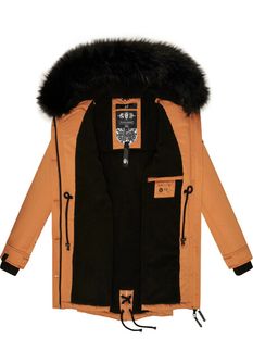 Navahoo LULUNA PRINCESS dámska zimná bunda s kapucňou, rusty cinamon