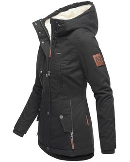 Marikoo BIKOO Dámska zimná bunda s kapucňou, čierna