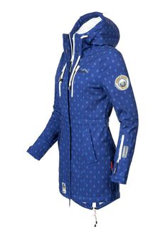 Marikoo ZIMTZICKE P dámska zimná softshell bunda s kapucňou, modrá