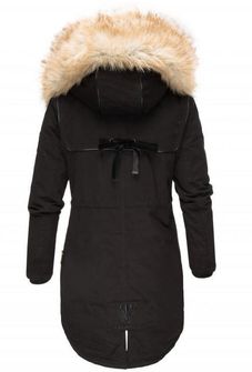 Navahoo Bombii dámska zimná bunda s kožušinou, čierna