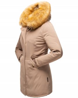 Marikoo Karmaa dámska zimná bunda s kapucňou, taupe